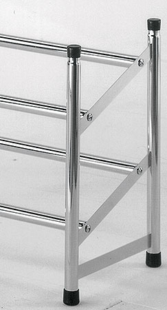 Schuhregal - chrom - 119 cm breit