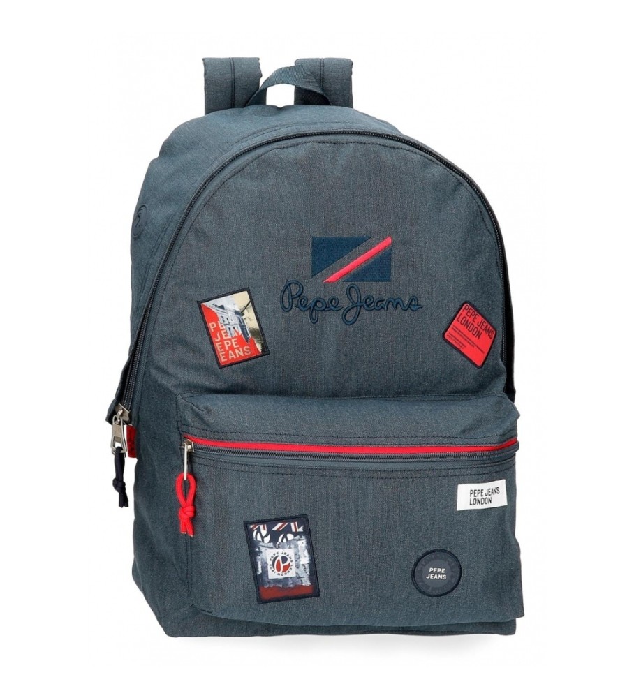 Mochila escolar adaptável Pepe Jeans Kay, azul escuro