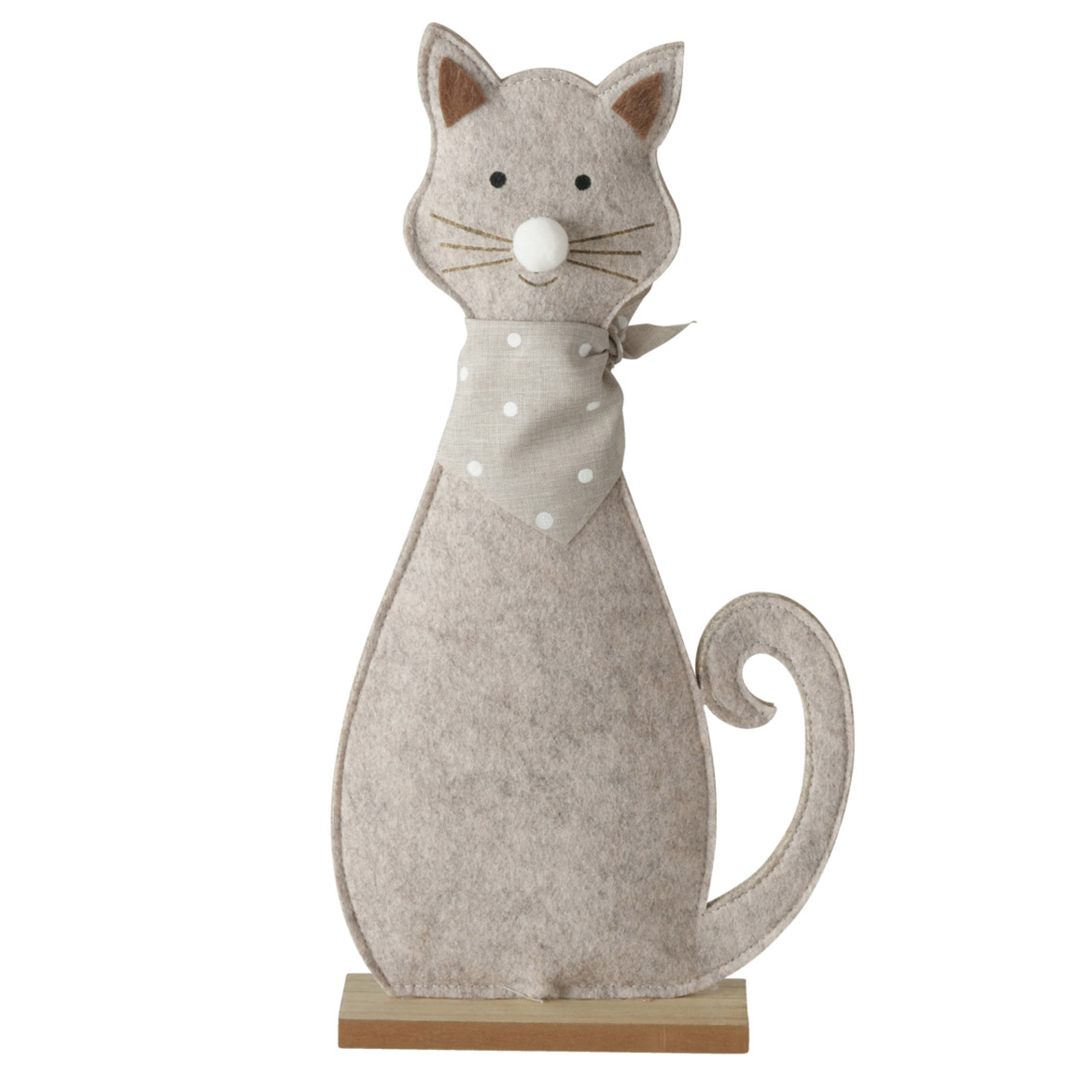 Katzen-Figur - braun oder beige - sortiert - Filz