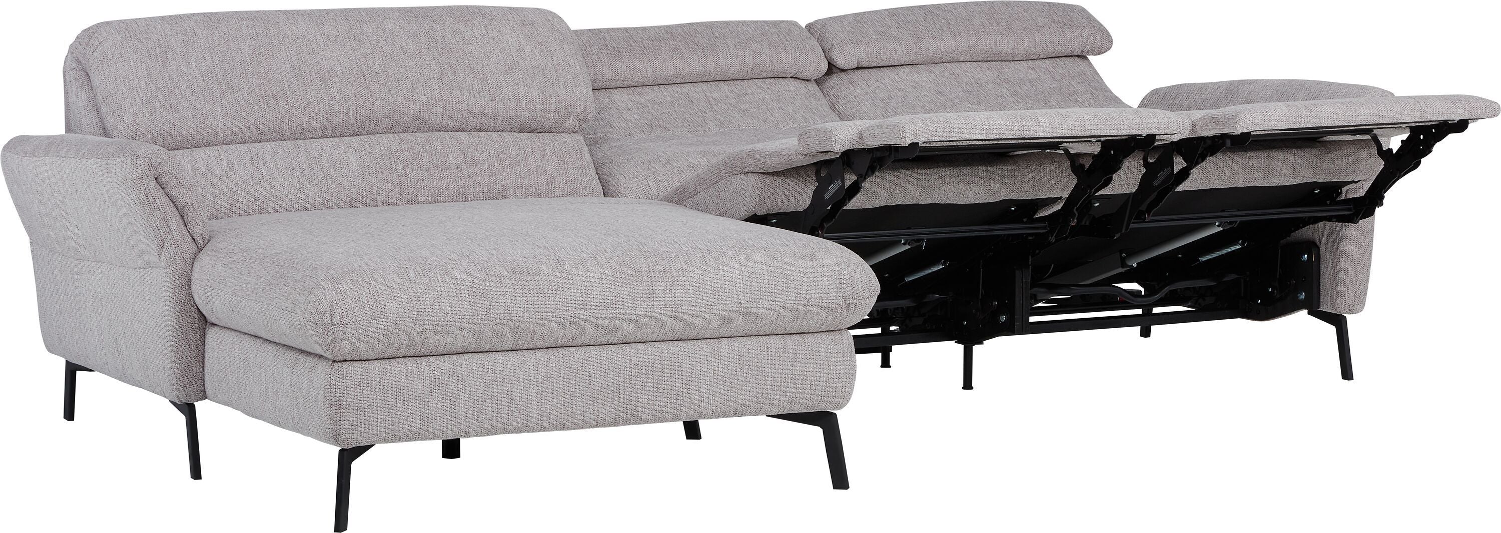 SEBO Ecksofa - Hellgrau / B: 284.0 cm x T: 161.0 cm x H: 84.0 cm