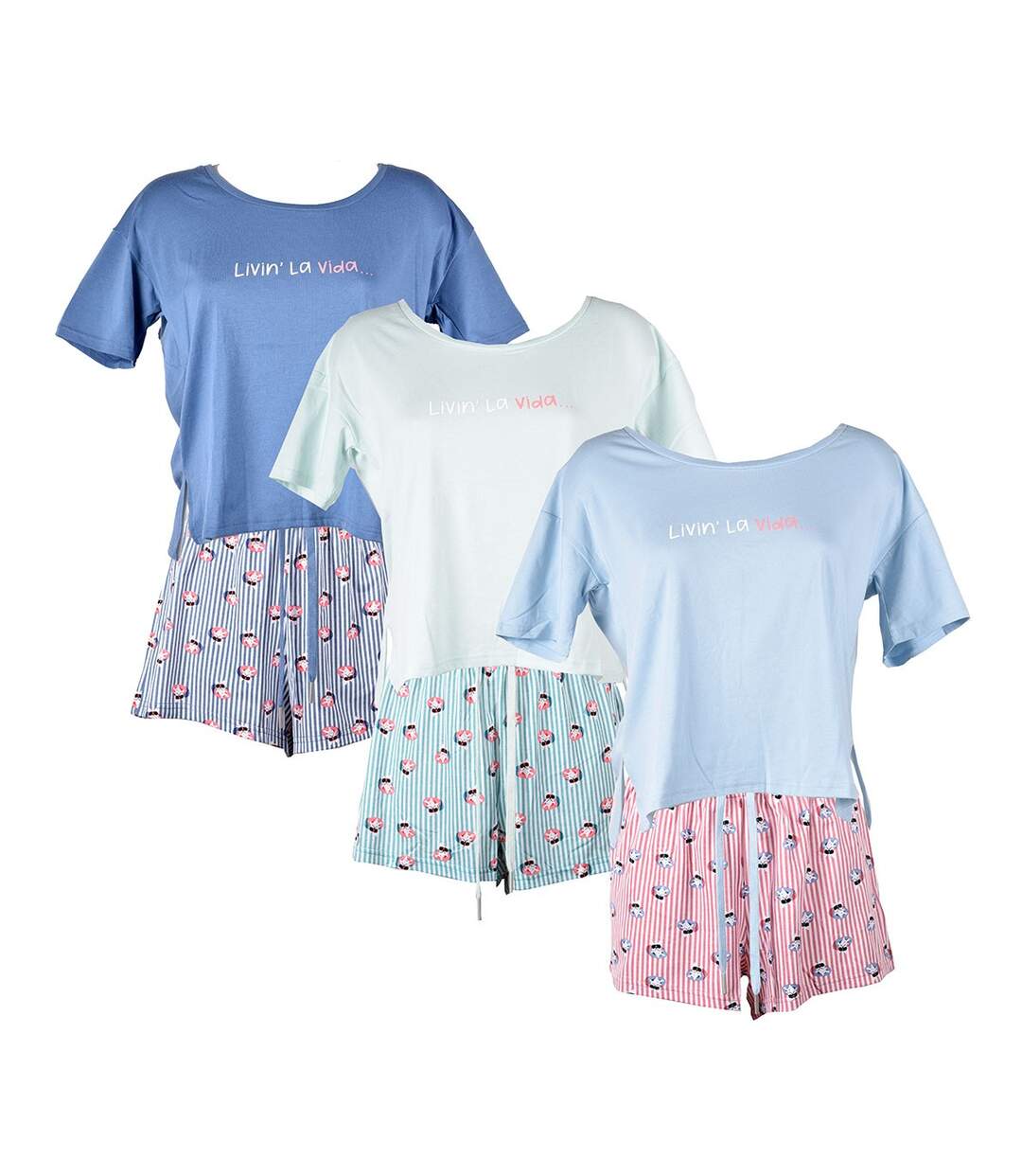 Pyjama Court Femme LITTLE UNICORN LINE MC03 Marine