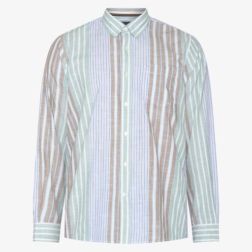 Signal Boone Stripe Skjorte, Worn Green, XXL