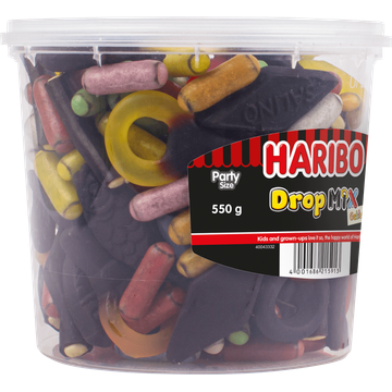 Haribo Dropmix Gekleurd Party silo 550 g