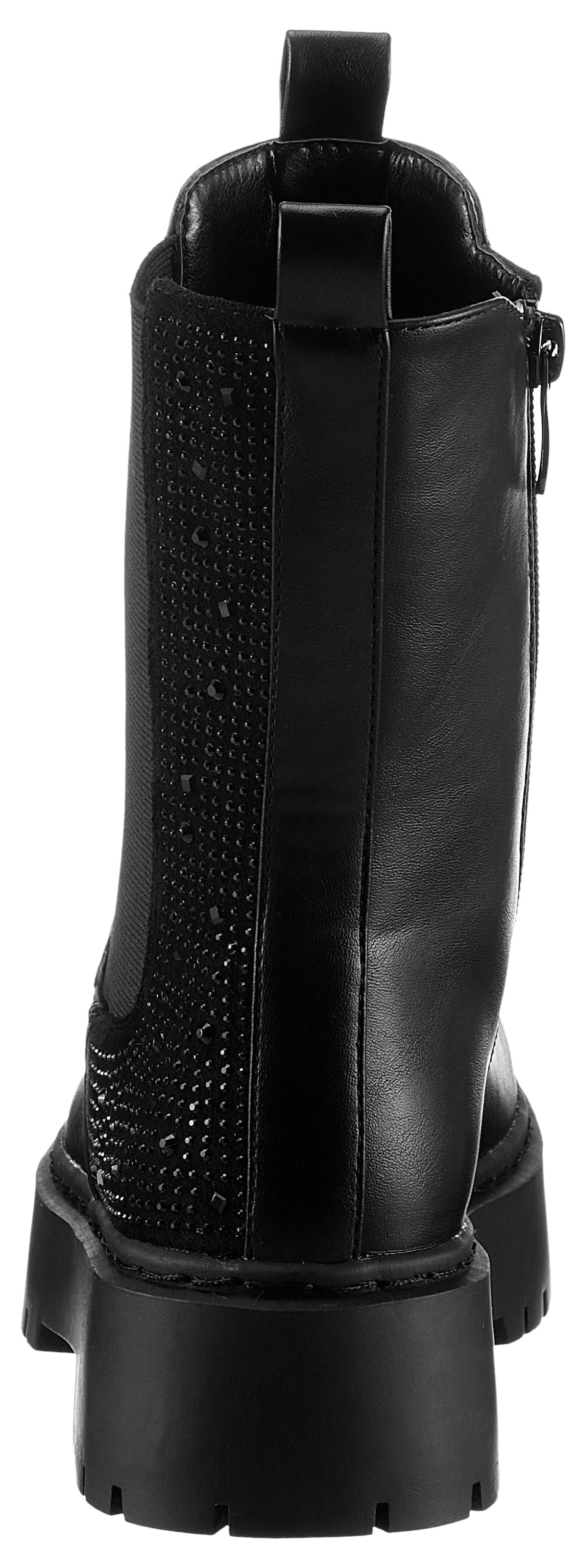 Aniston SHOES Chelseaboots  Schlupfboots, Plateaustiefelette, mit Glitzersteine - NEUE KOLLEKTION