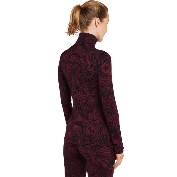 T-shirt thermique ICEBREAKER W 260 VERTEX LS HALF ZIP BLACK/PORT/J