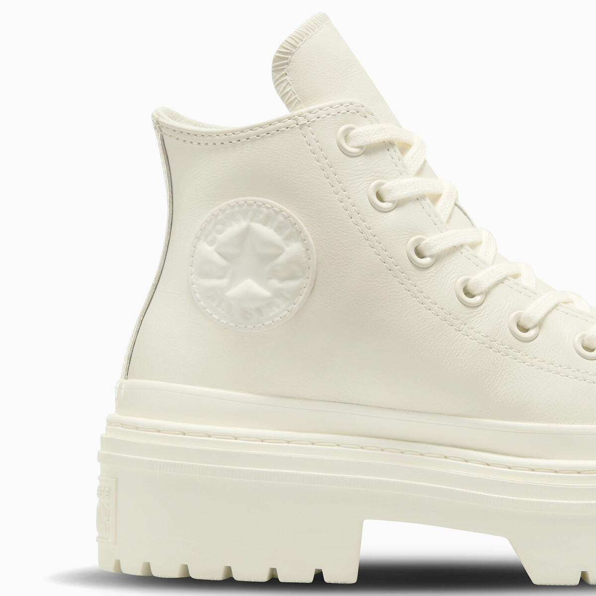 CONVERSE<br>Tênis All Star de couro com calcanhar tratorado