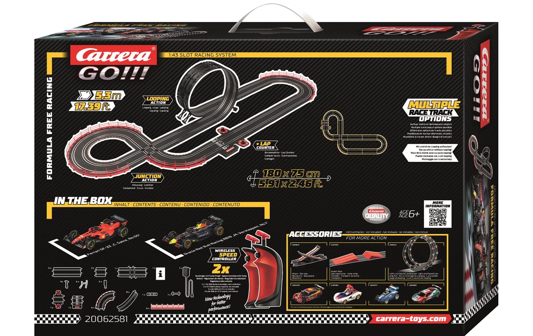 GO! F1 Formula Free Racing Wireless 5.3 m Alter: 6+<br>Spannendes Auto-Rennbahn-Spielset