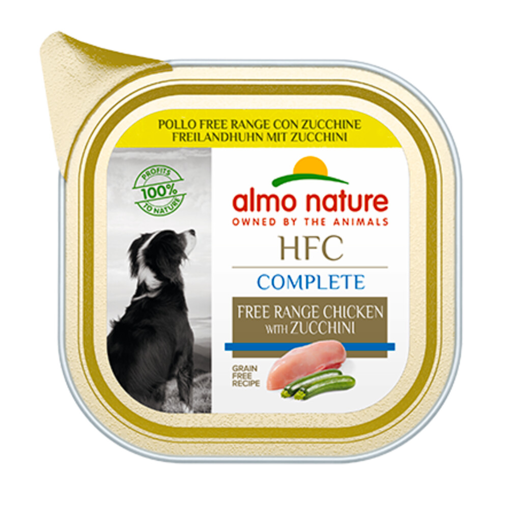 17x Almo Nature HFC Alu Hondenvoer Nat Blikje Vrije Kip85 gr