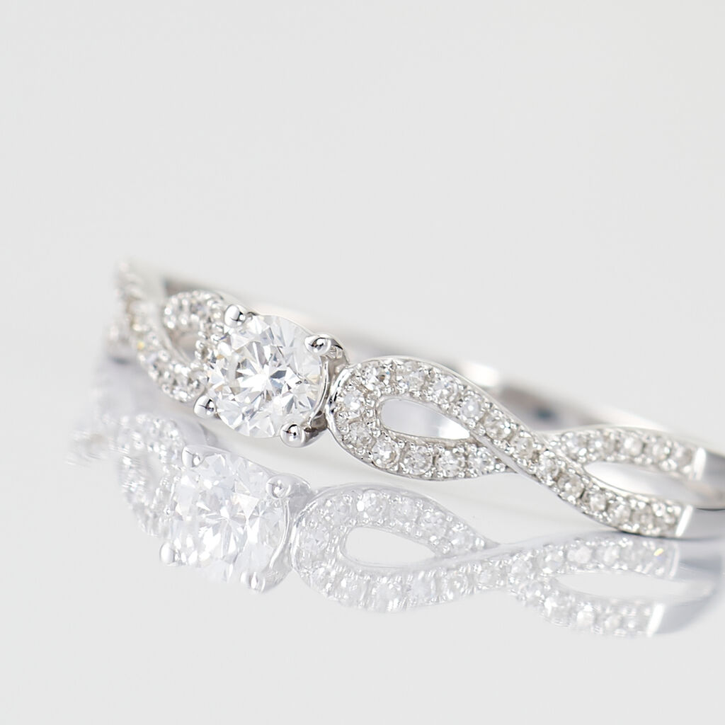 Bague Solitaire Livia Or Blanc Diamant