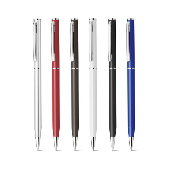 hi!dea 81185 - Stylo à bille en aluminium avec clip et mécanisme twist