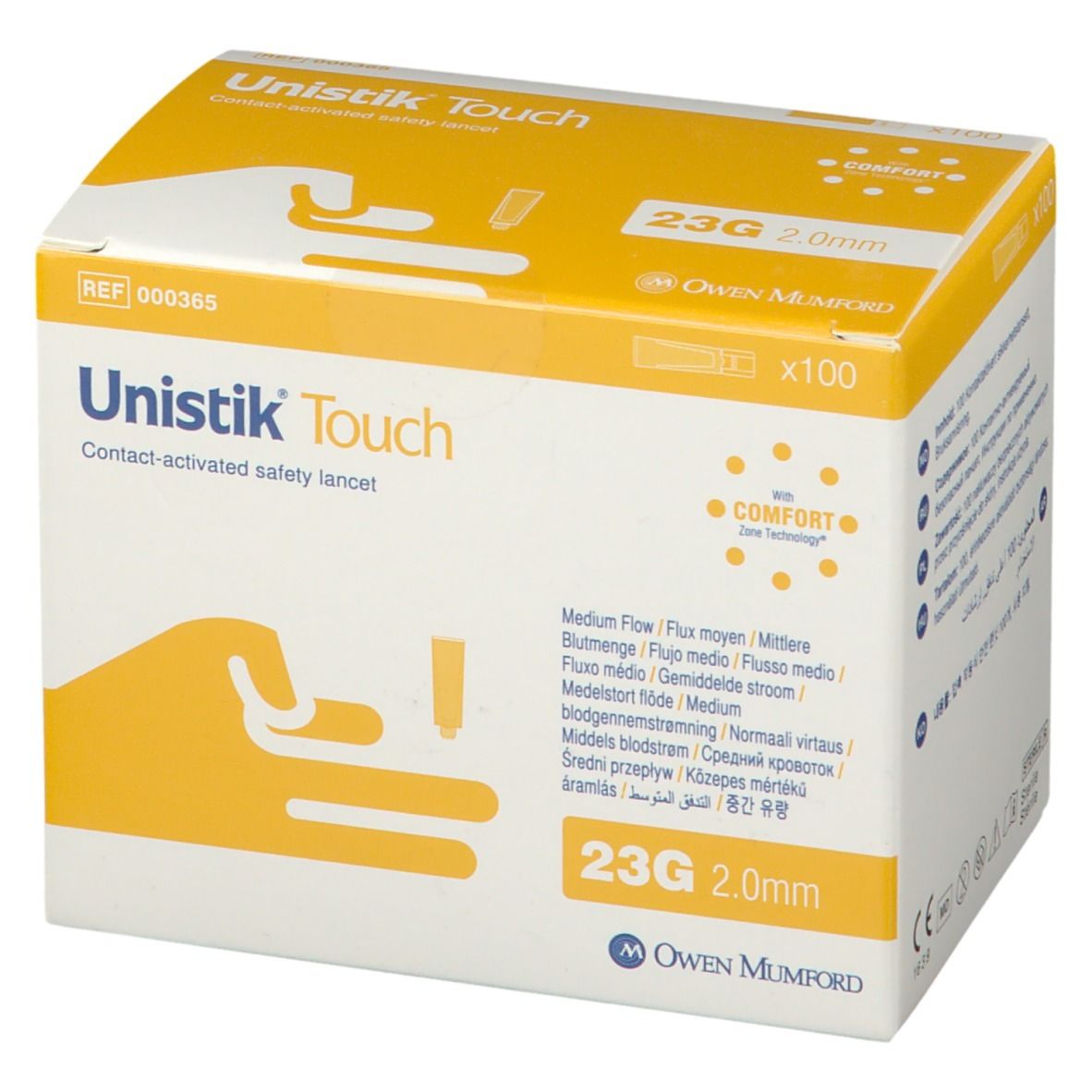 Unistik Touch 23G Sicherheitslanzette