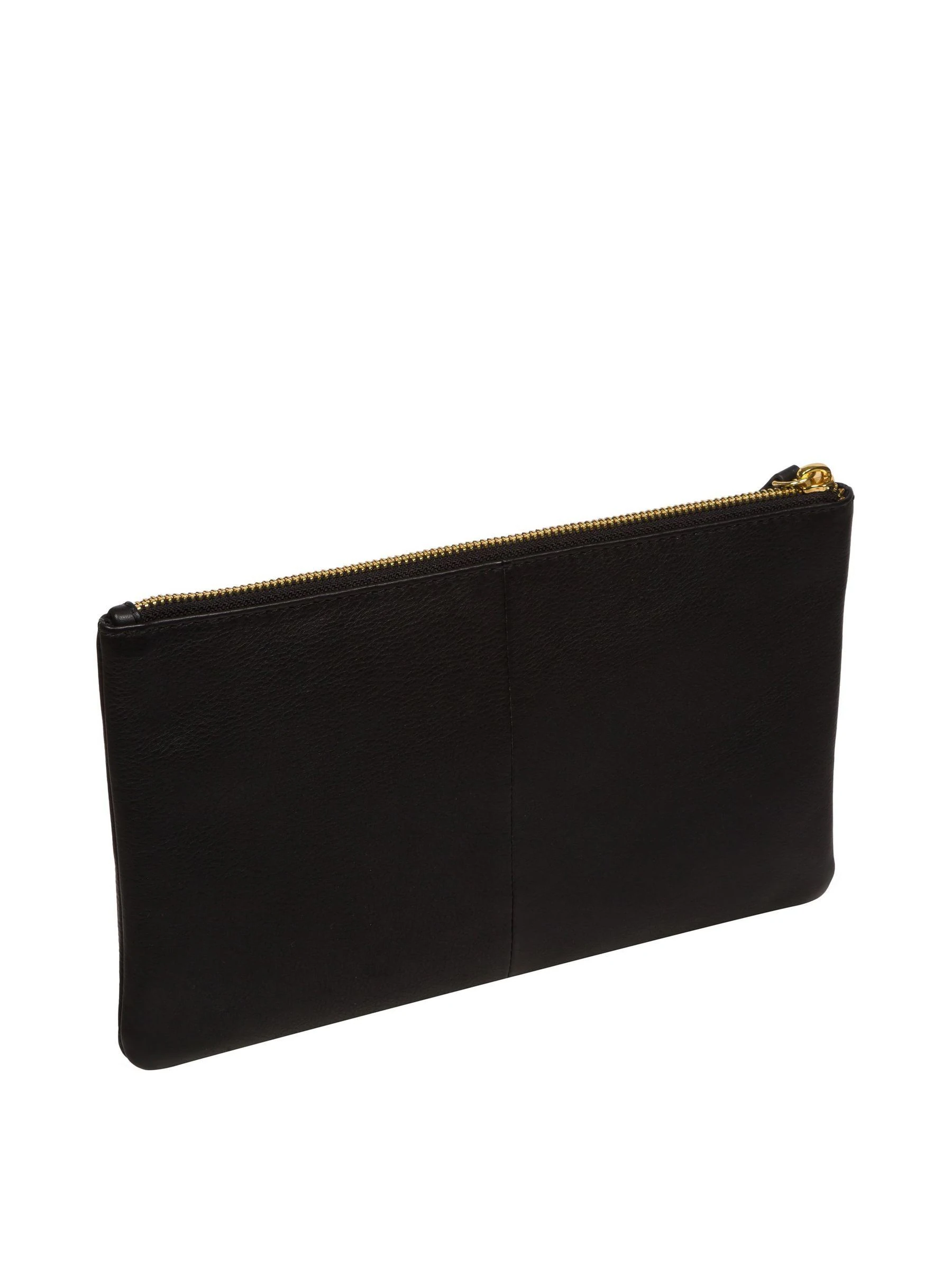 Zwart - Pure Luxuries London Wilmslow Nappa Leather Clutch Bag