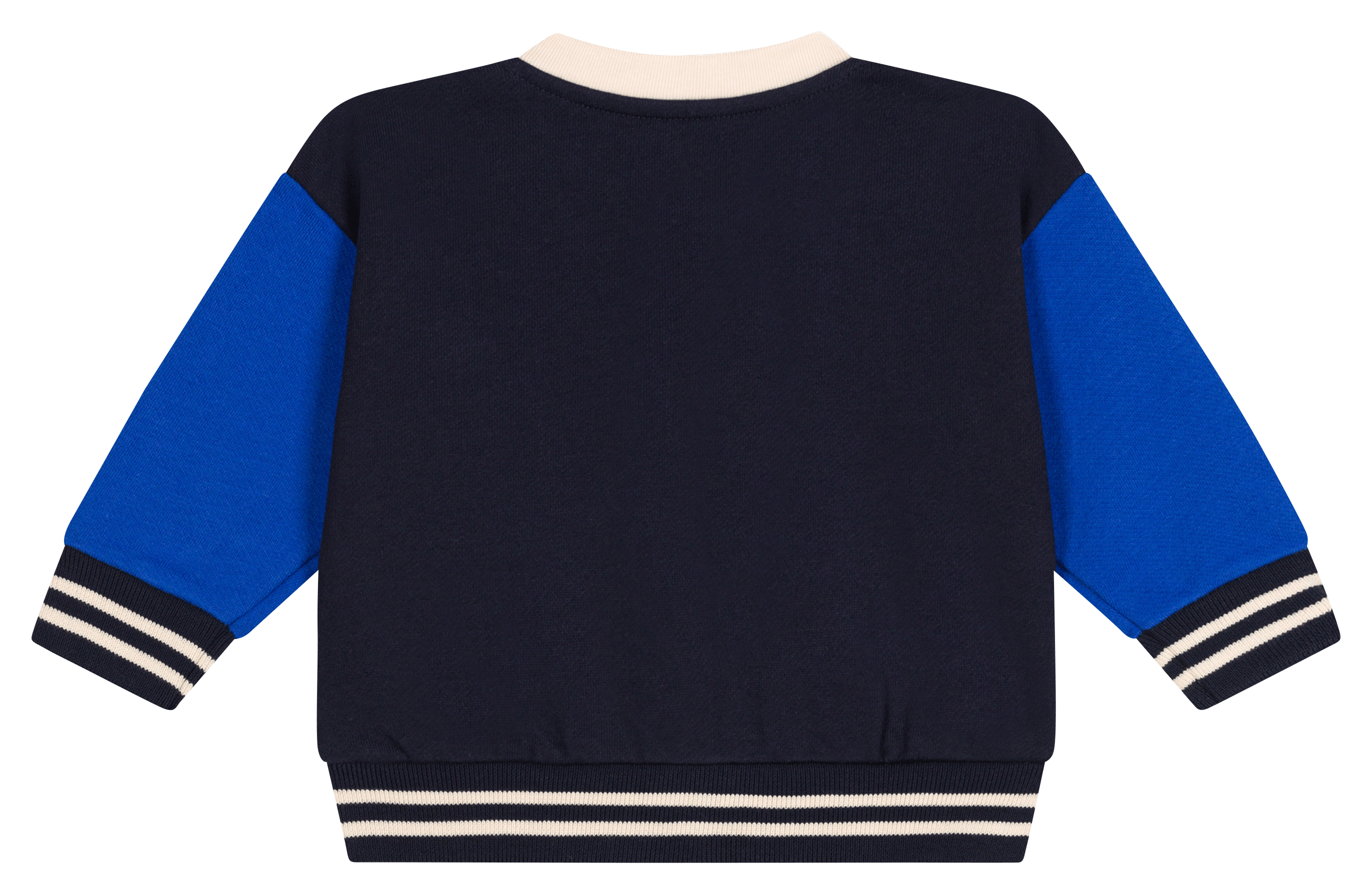 Veste col teddy ample en coton | Bleu