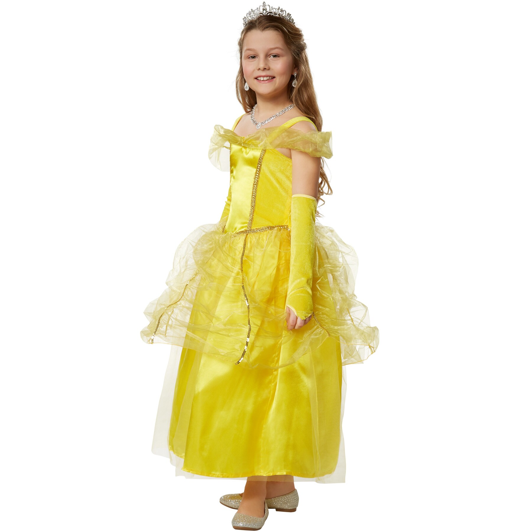tectake® Mädchenkostüm Prinzessin Belle