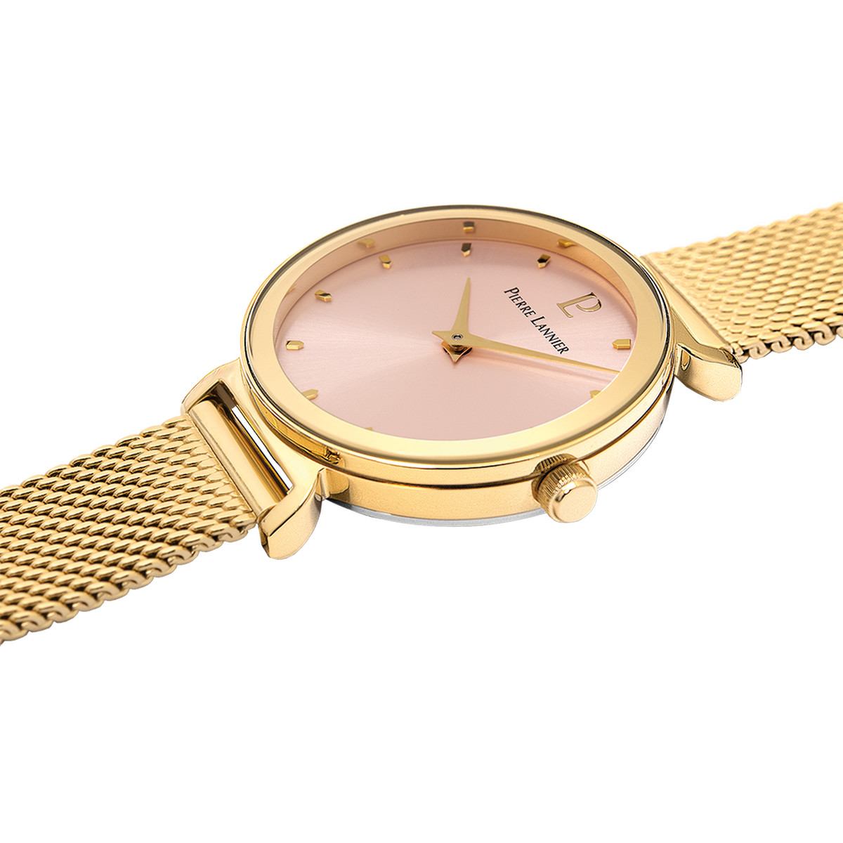 Montre PIERRE LANNIER ligne pure femme bracelet acier doré jaune
