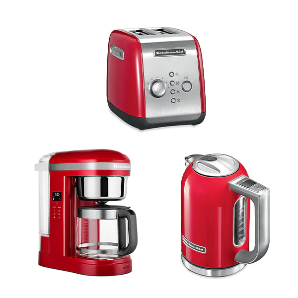 Lot petit-déjeuner avec grille-pain, cafetière et bouilloire Kitchenai