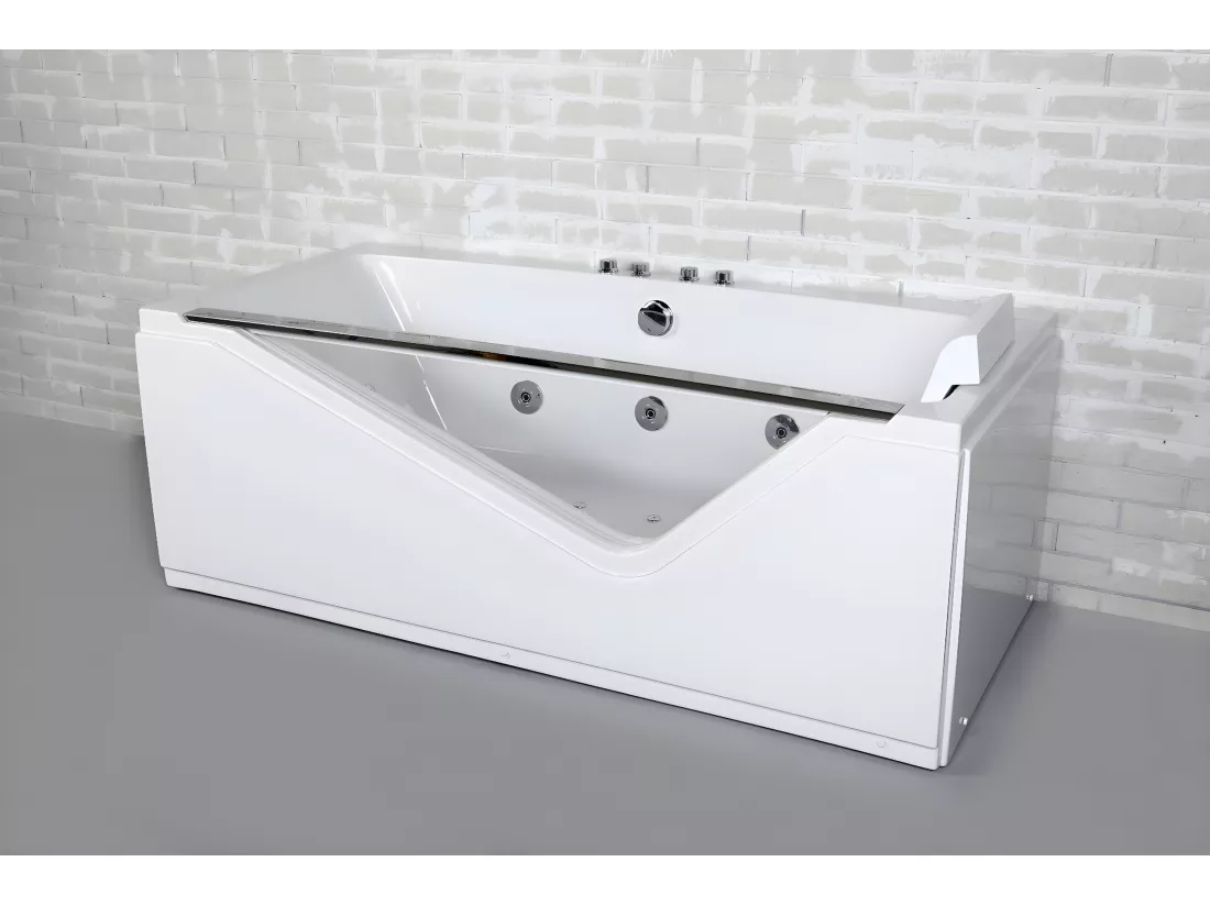Baignoire balnéo droite INDRA Wave L170xl80xH63cm, by SPALINA