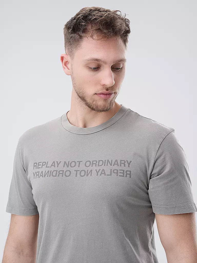 REPLAY T-Shirt hellgrau