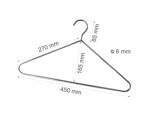 Stalen kledinghanger Ø 6 mm