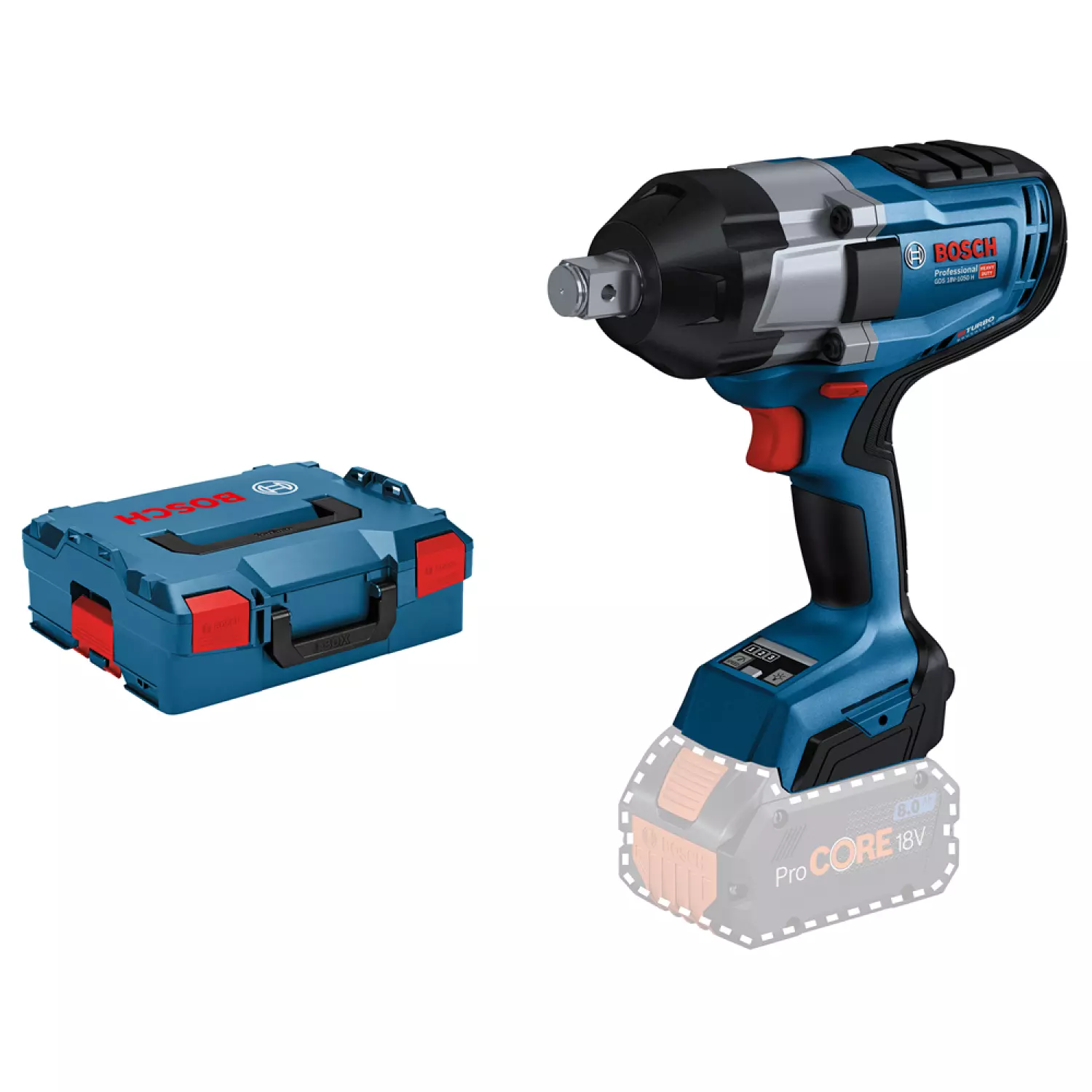 Bosch GDS 18V-1050 H 18V Li-Ion accu BiTurbo slagmoeraanzetter body in L-Boxx - 1700Nm - 3/4