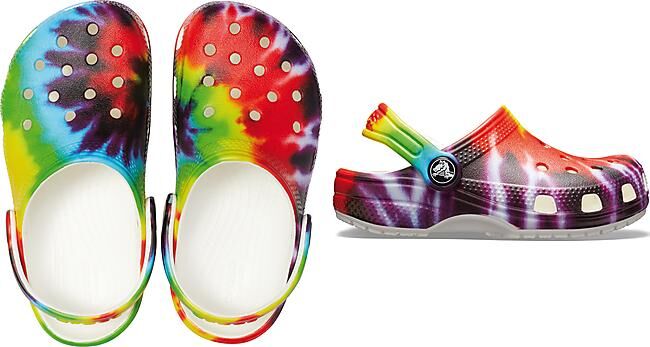 CROCS - SANDALES CLASSIC TIEDYE GRAPHIC CLOG K WHITE