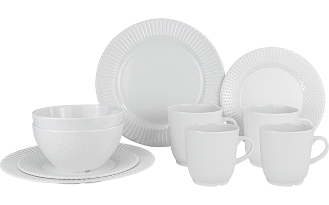 Gimex Royal Edelweiss Antislip Melamin Geschirr-Set  16-tlg.