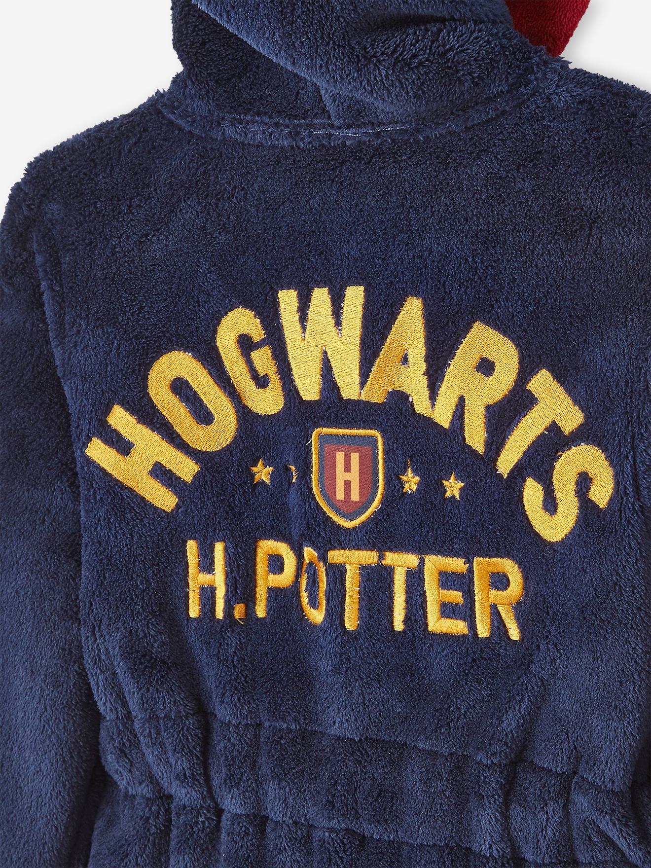 Roupão de banho liso azul escuro do Harry Potter® com estampas