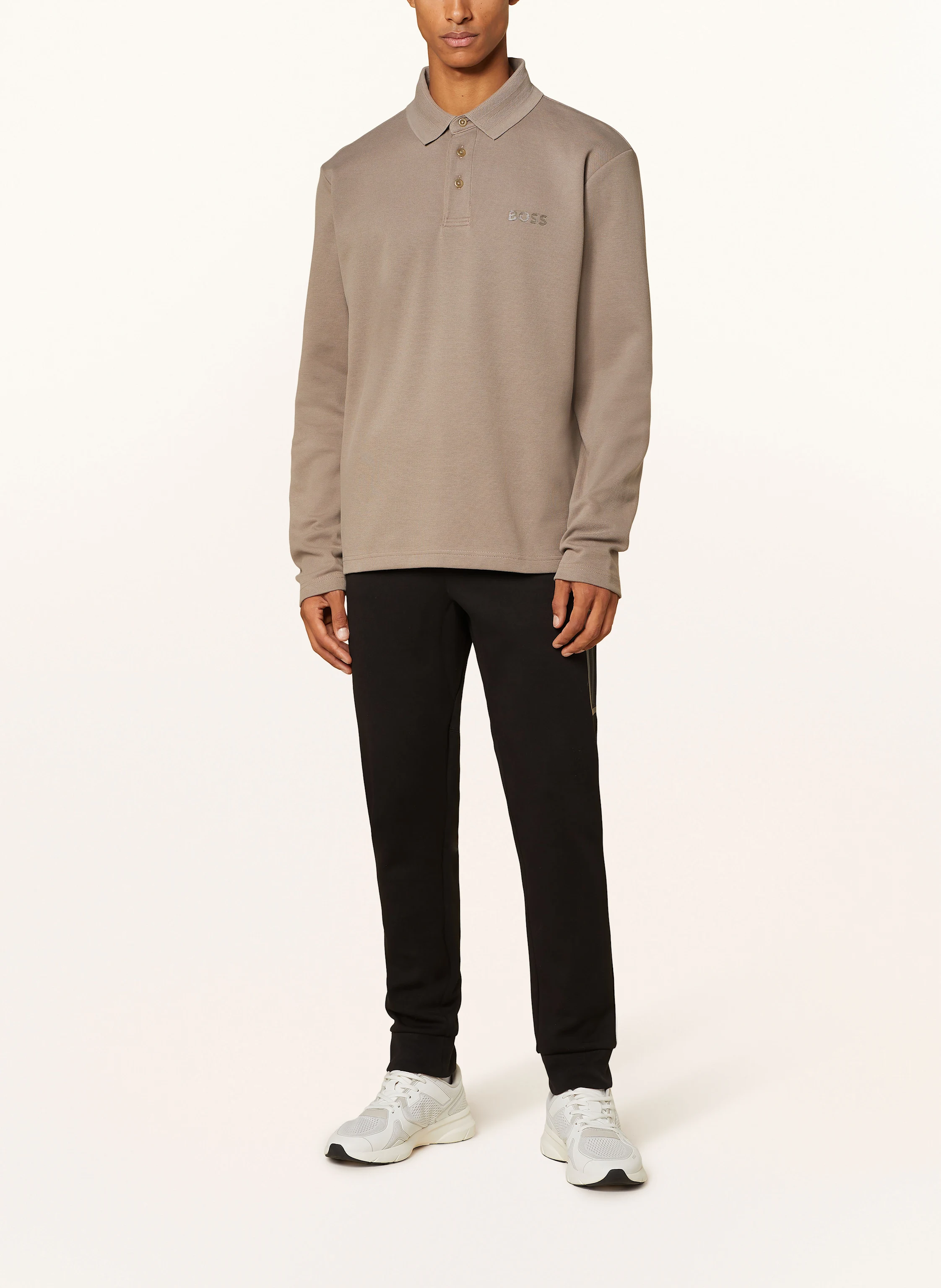 BOSS Piqué-Poloshirt PLISY MIRROR
