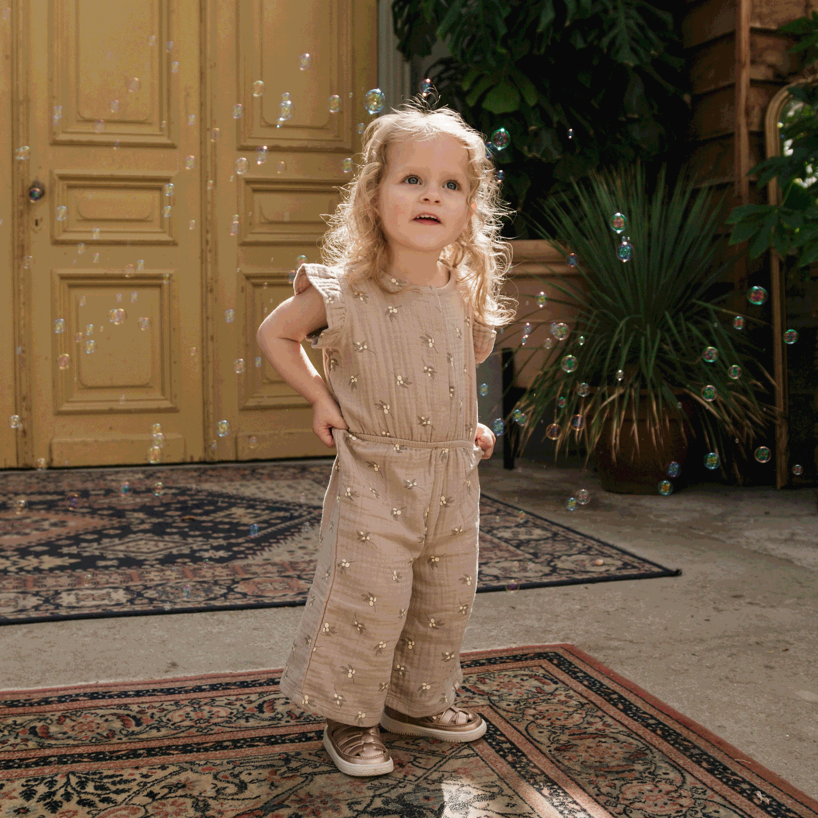 Shoesme roségouden sandaaltje Metallic, Microleer | Meisjes schoenen