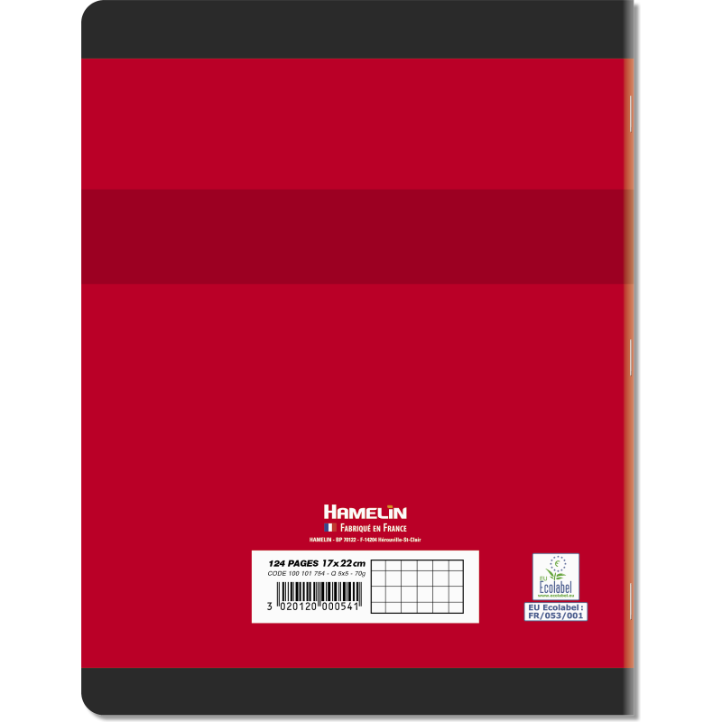 Cahier De Textes Conquerant 7 Agrafe 170X220 124P 70G Q5/5 Assorti