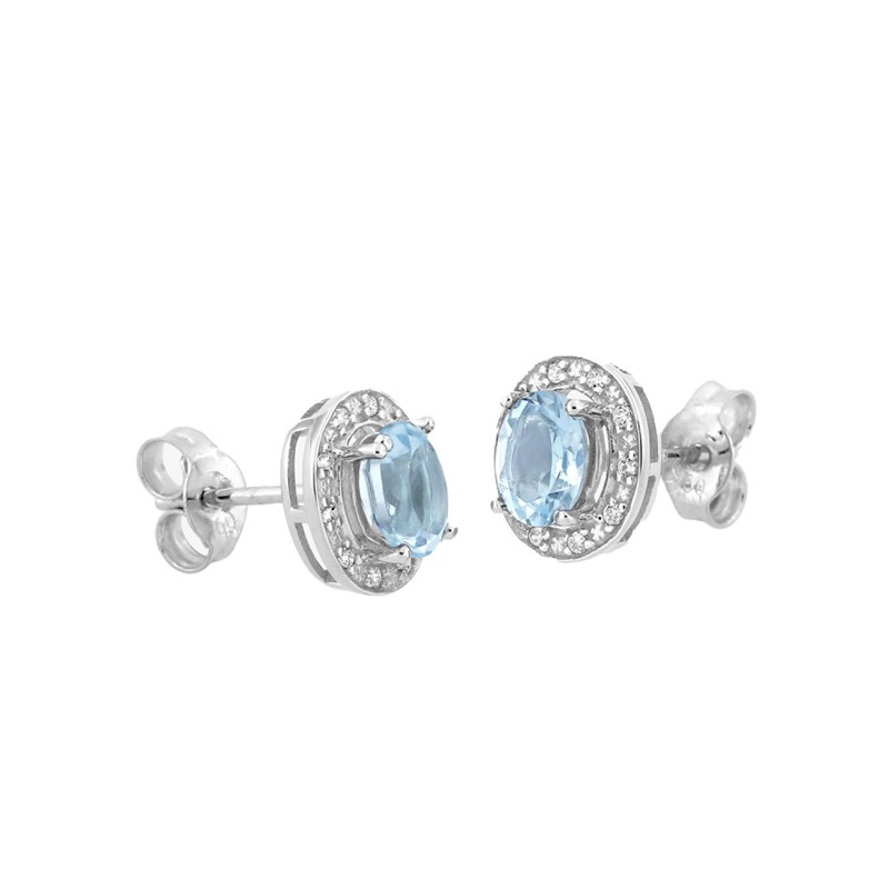 Boucles d'oreilles Femme - Oxyde de zirconium Topaze - Or 18 Carats
