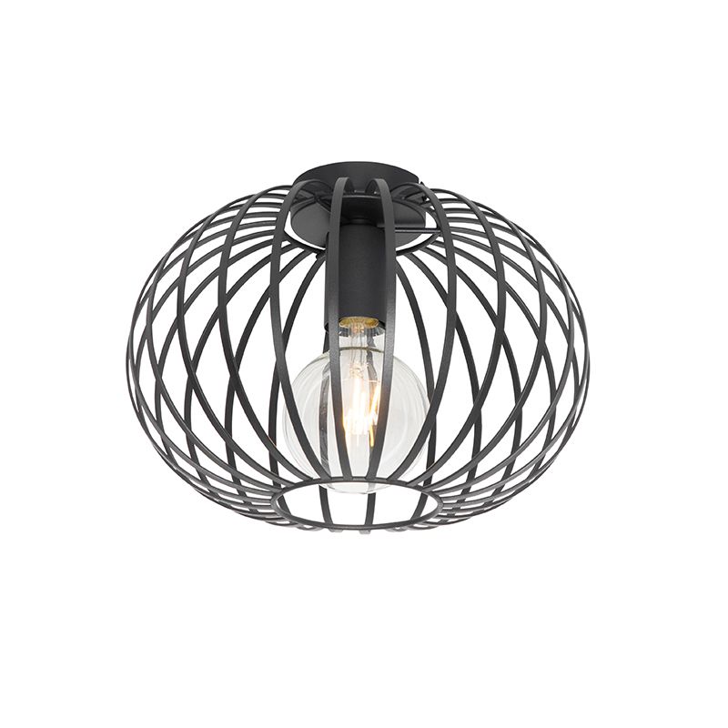 Smart plafondlamp zwart 30 cm incl. Wifi G95 - Johanna