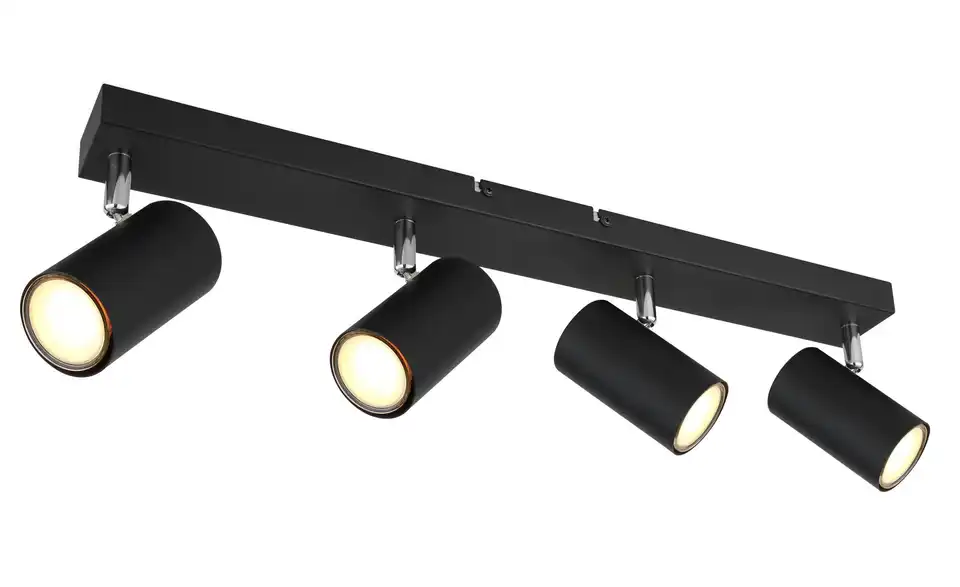 Deckenstrahler 12 cm 6 cm 4-flammig 56 cm Schwarz, matt