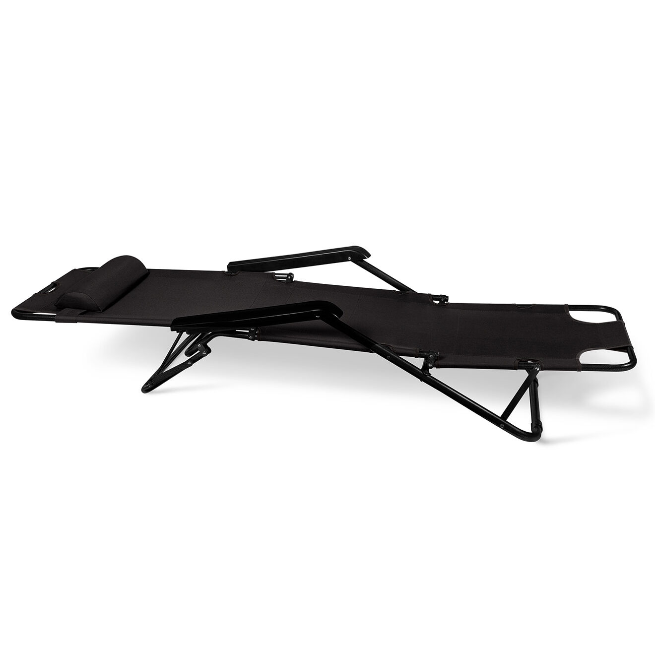 Pratik Garden 2 Transats relax noirs - 178x61x33 cm