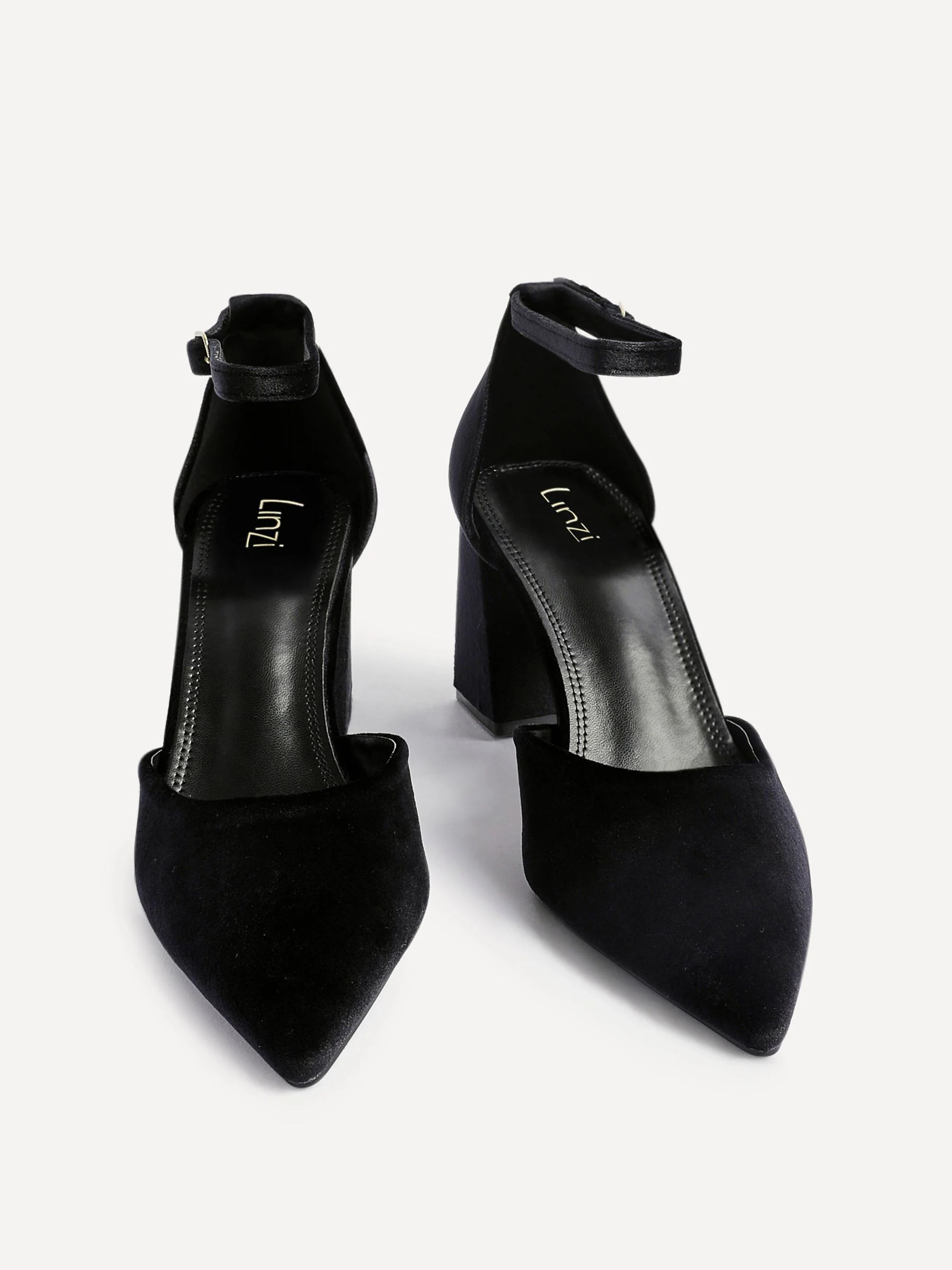 Zwart - Linzi Glam Classic Pointed Court Heels