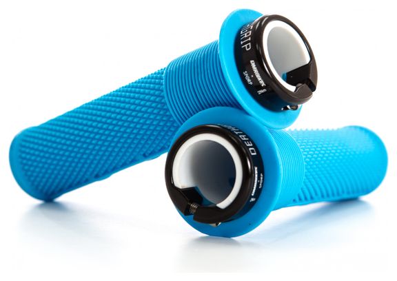 Paire de Grips DMR DeathGrip Avec Flanges Bleu