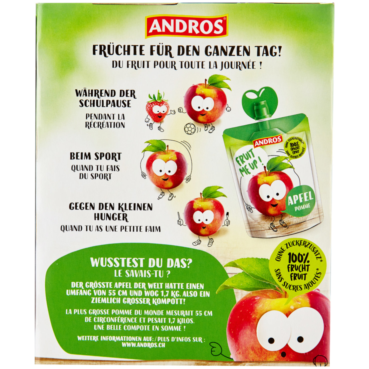 Andros Apfelmus 4x90g