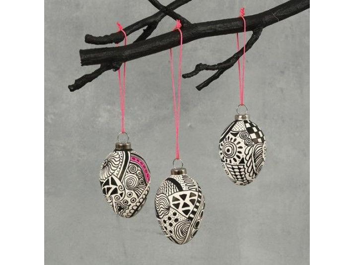 Creativ Company Eier aus Terracotta, Weiss Eier zum Basteln