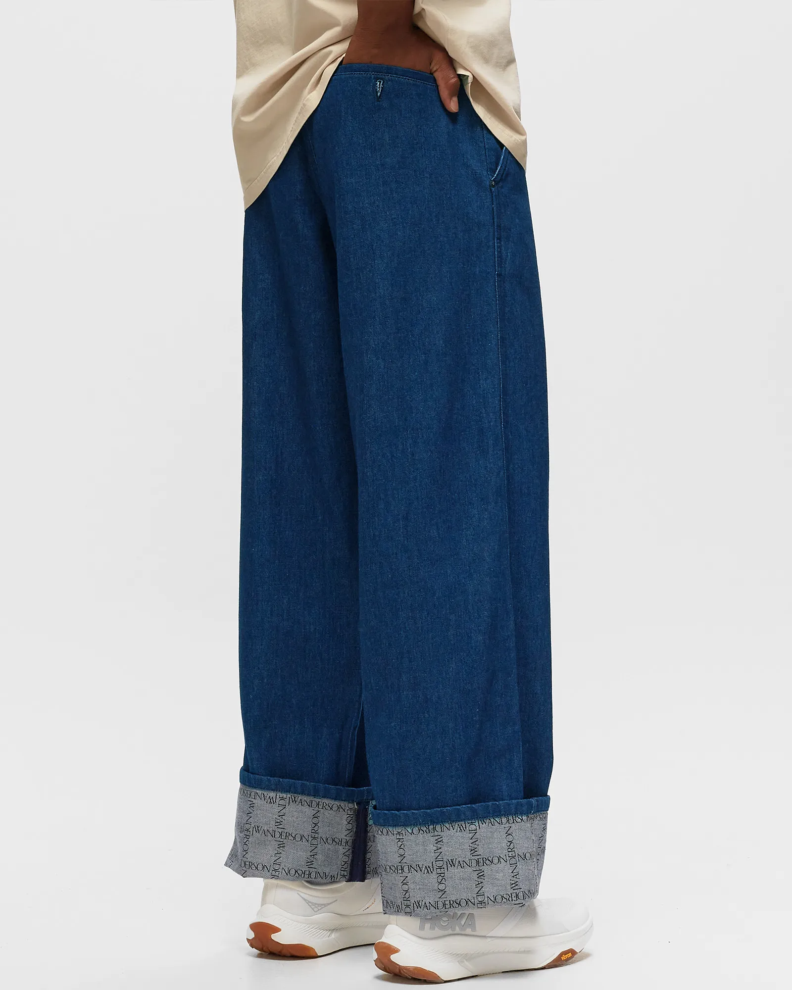 JW Anderson LOGO GRID TURN UP WORKWEAR JEANS