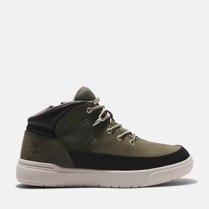 Bota de caminhada infantil Junior Seneca Bay na cor verde-escura.