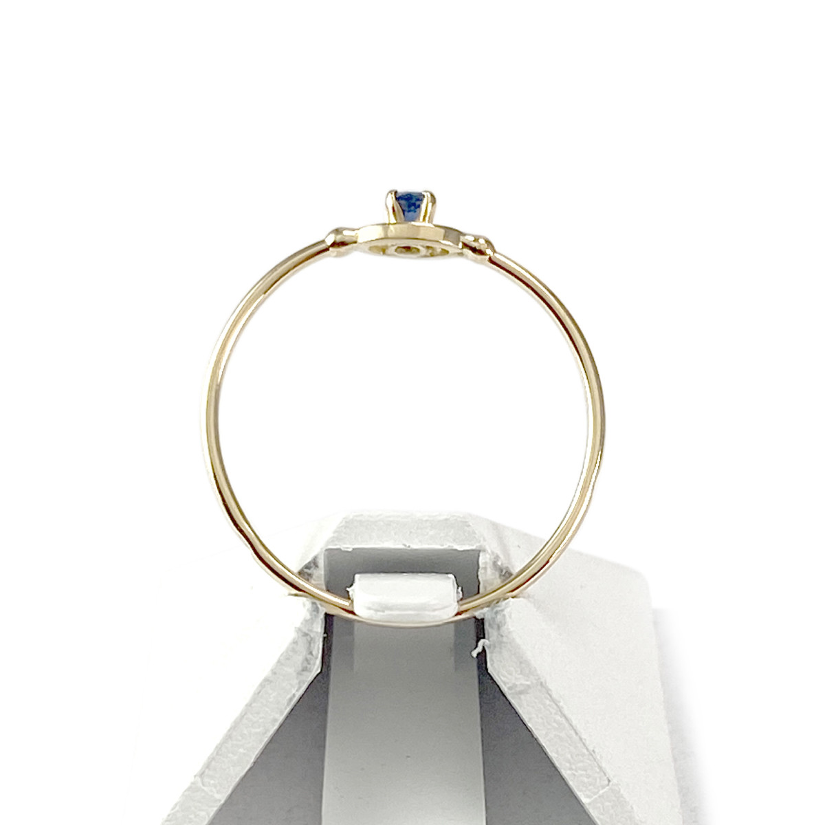 Bague d'occasion or 750 jaune 1 saphir
