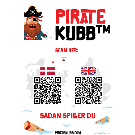 Pirate Kubb træ-kastespil