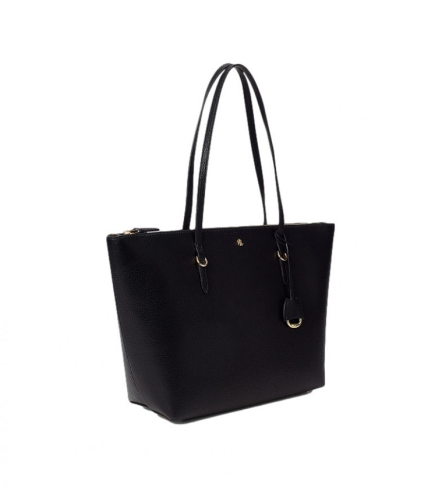 Bolsa Ralph Lauren Keaton 31 Tote Média preta - 28,6 x 45,7 x 14 cm -