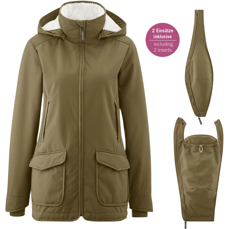 mamalila Allwetter-Tragejacke Cosy Allrounder khaki