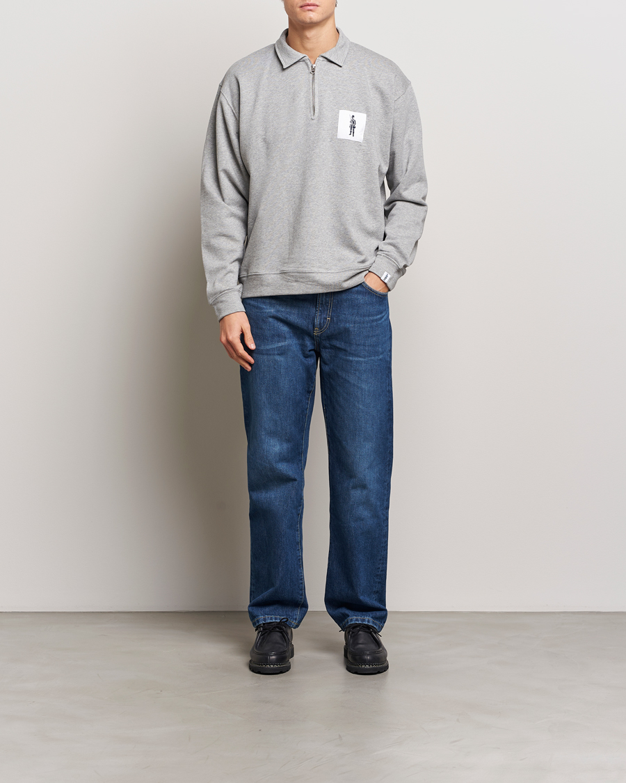 Mackintosh Dandyman Zip Sweat Grey Melange