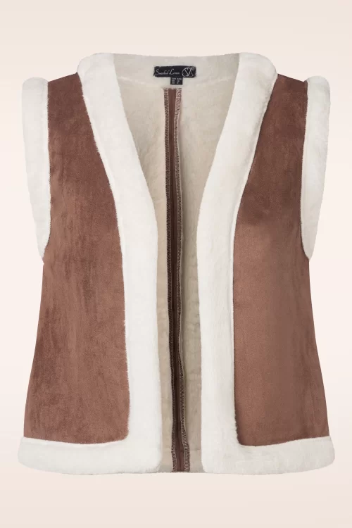 Smashed Lemon Nola Waistcoat Gilet in bruin