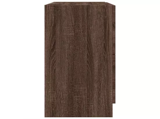 Meuble d'évier chêne marron 59x37x59 cm bois d'ingénierie