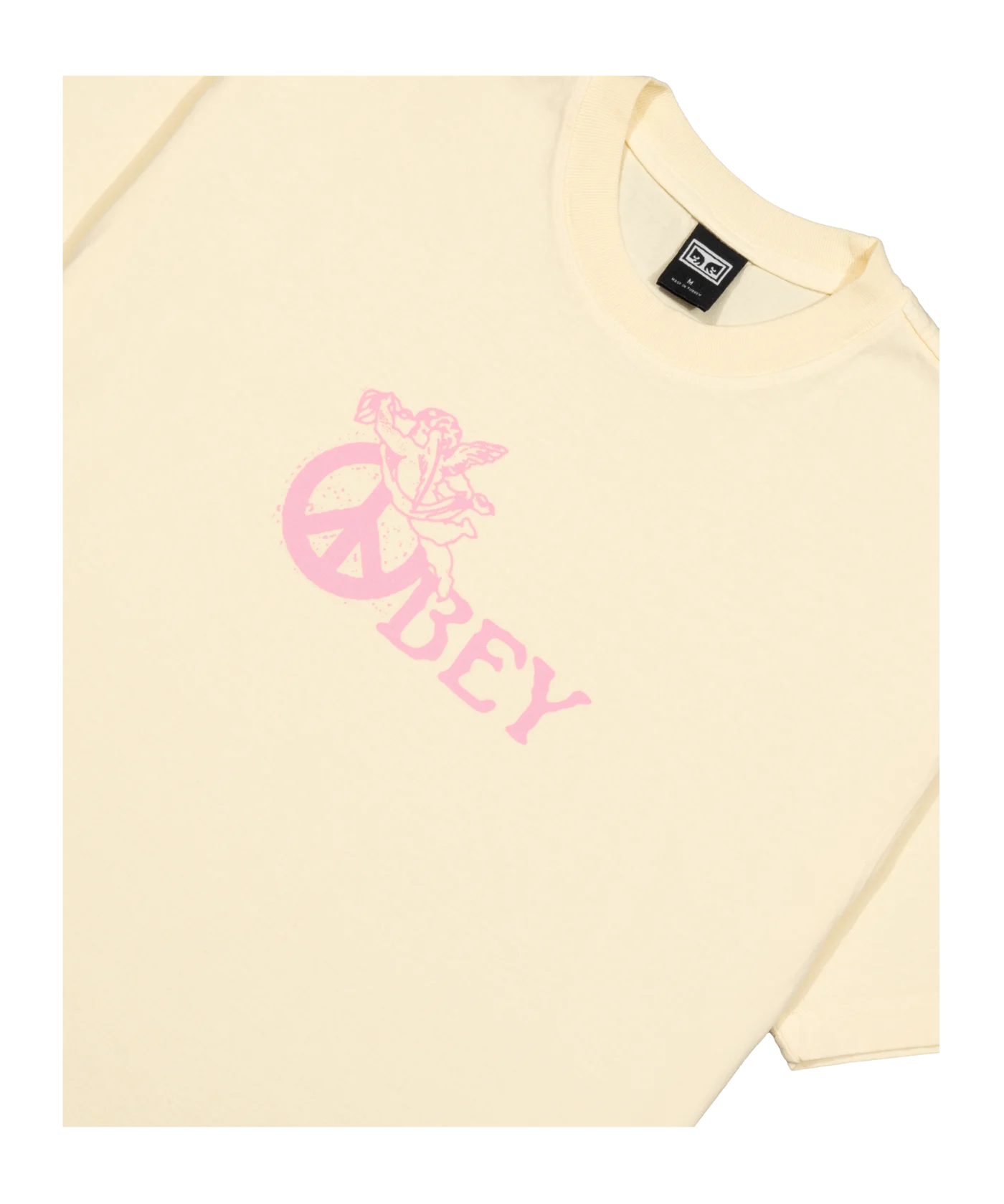 Obey Peace Angel T-Shirt Gelb