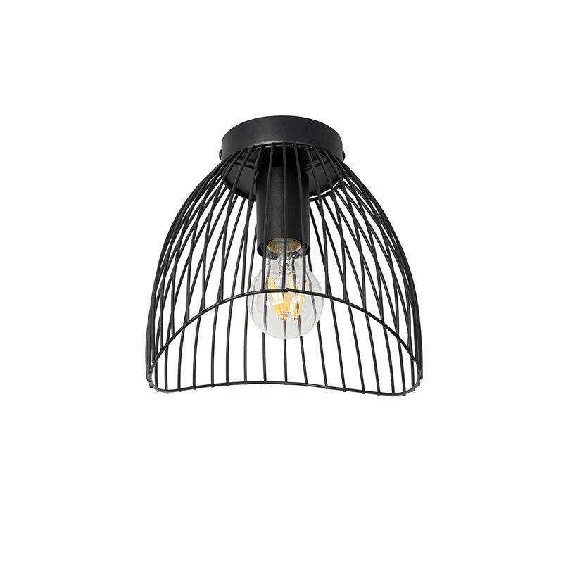 Design plafondlamp zwart draad 20cm - Pua