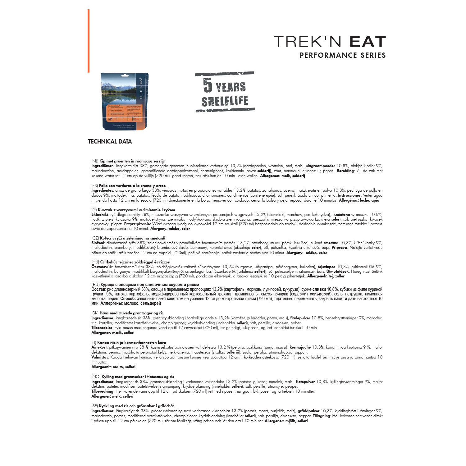 Trek N Eat Chicken W/Creamy Veg.   Rice Ps1000